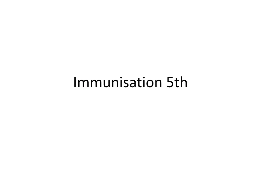 immunisation 5th