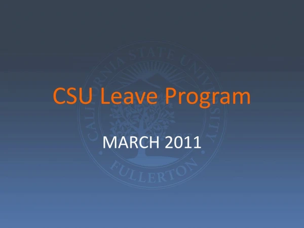 CSU Leave Program