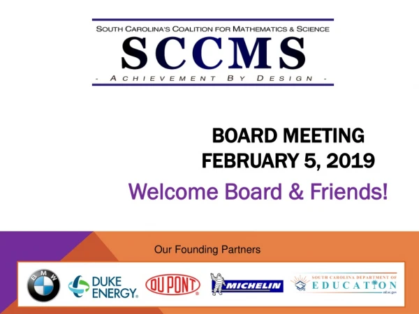 Board Meeting February 5, 2019
