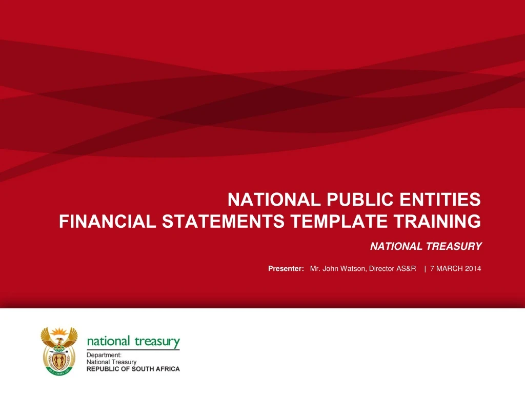 national public entities financial statements template training