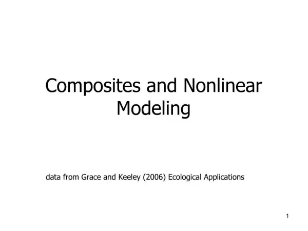 Composites and Nonlinear Modeling