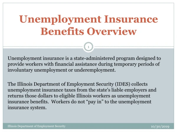 Unemployment Insurance Benefits Overview