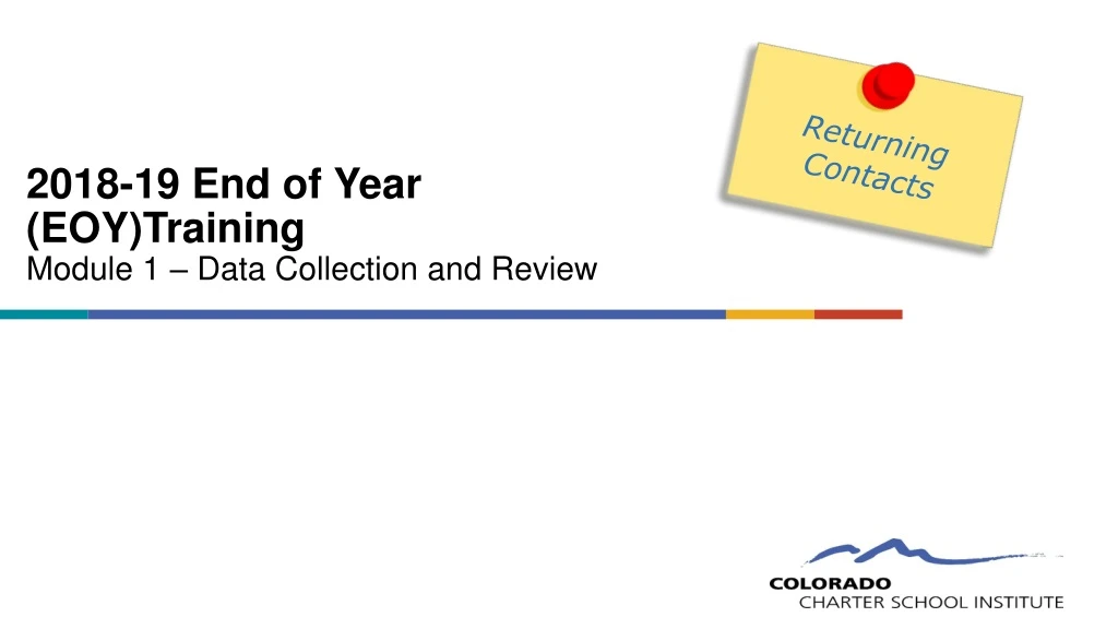 2018 19 end of year eoy training module 1 data collection and review