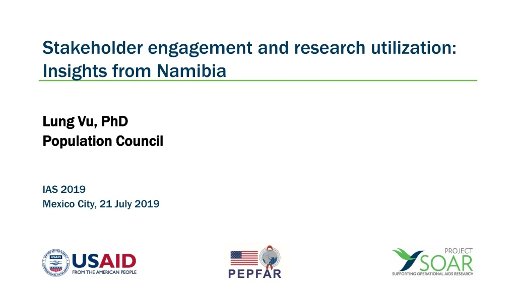 stakeholder engagement and research utilization insights from namibia