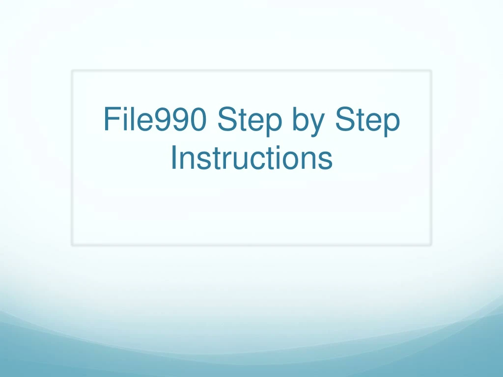 file990 step by step instructions