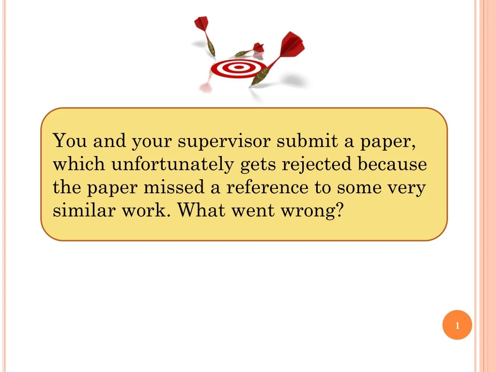 you and your supervisor submit a paper which