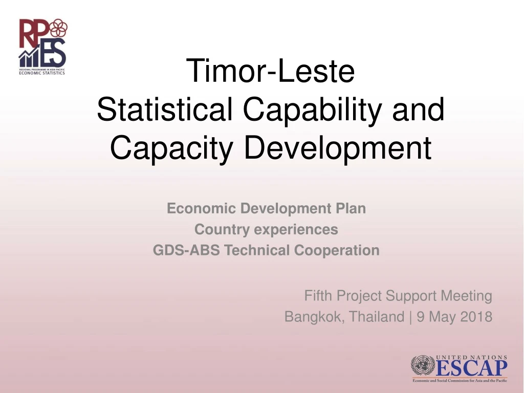 timor leste statistical capability and capacity development