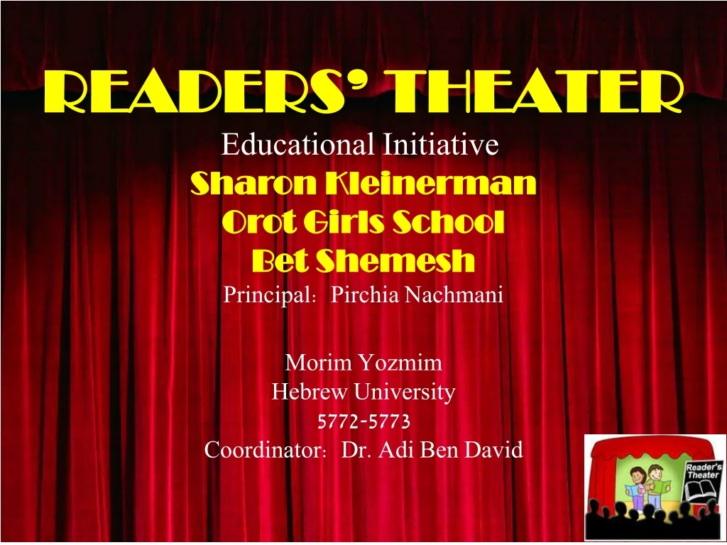 readers theater educational initiative sharon