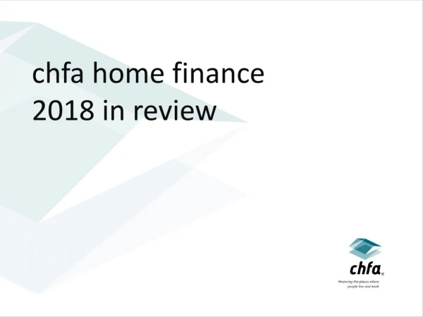 chfa home finance 2018 in review