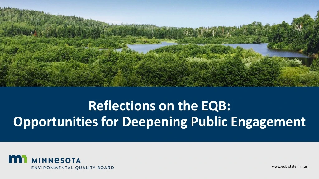 reflections on the eqb opportunities for deepening public engagement