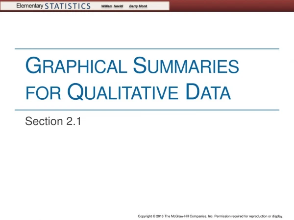 Graphical Summaries for Qualitative Data