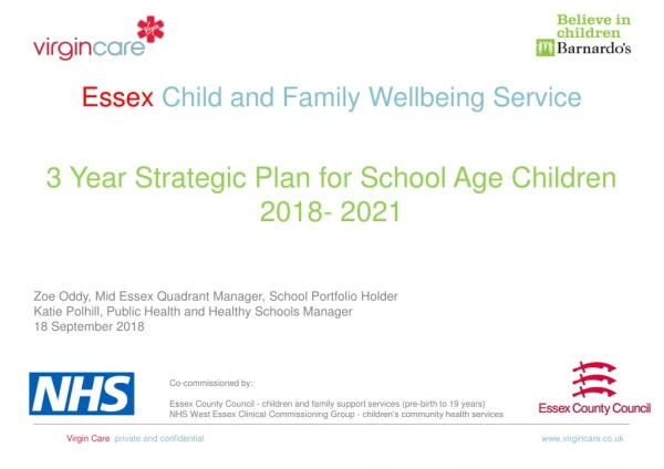 Essex Child and Family Wellbeing Service 3 Year Strategic Plan for School Age Children 2018- 2021
