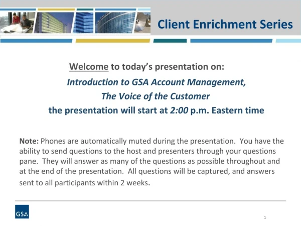 Client Enrichment Series