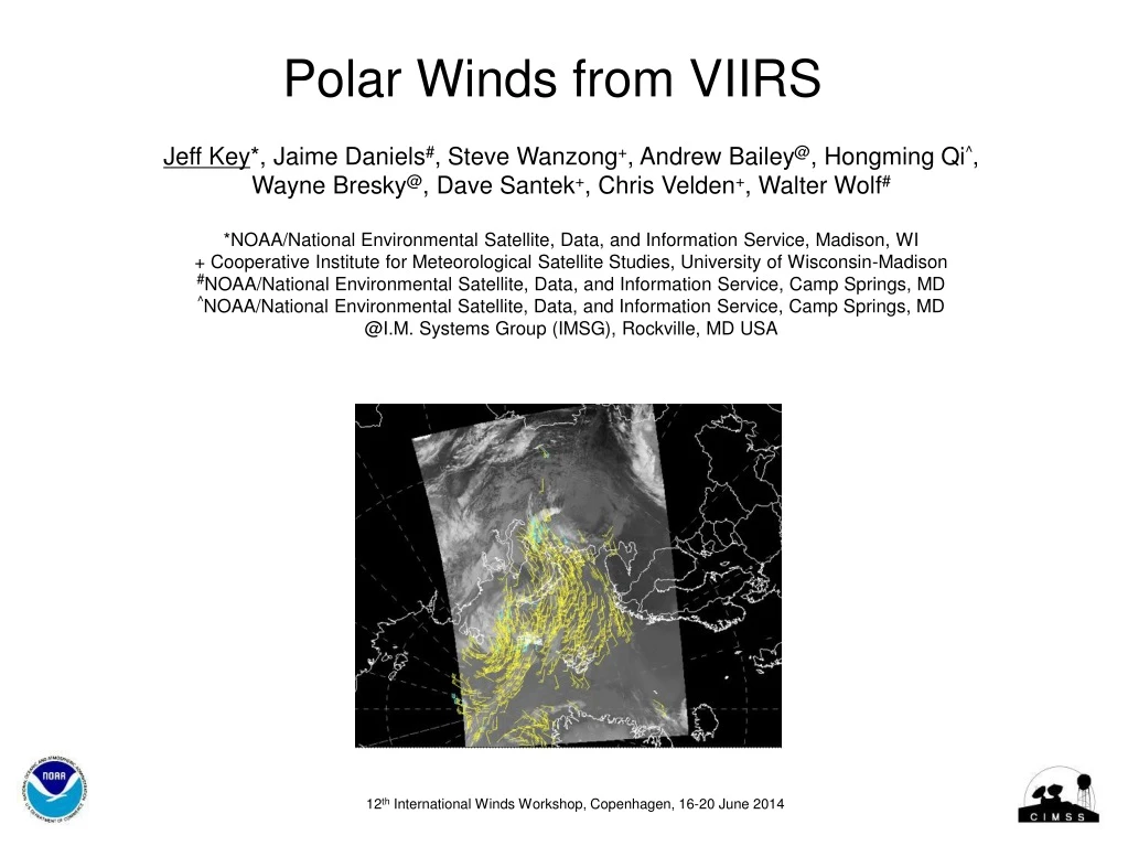 polar winds from viirs