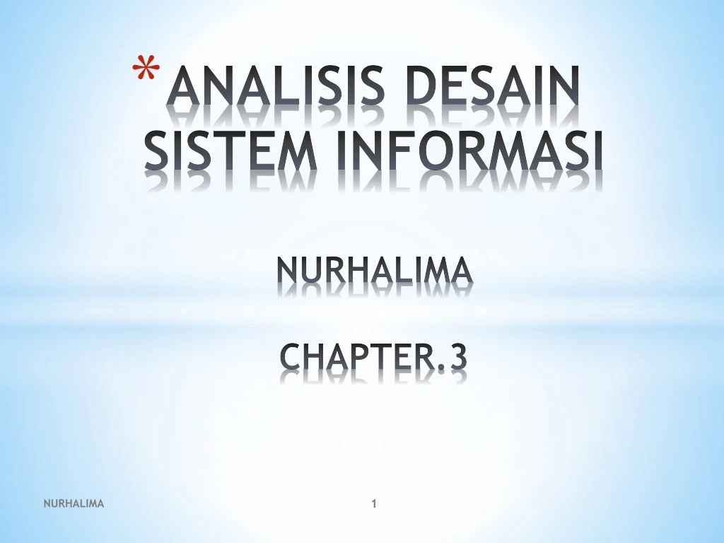 analisis desain sistem informasi nurhalima chapter 3