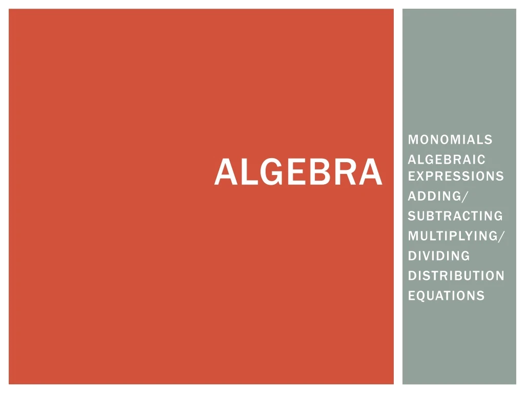 algebra