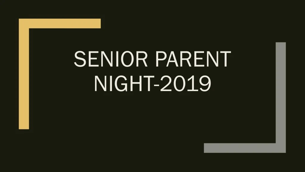 senior parent night 2019