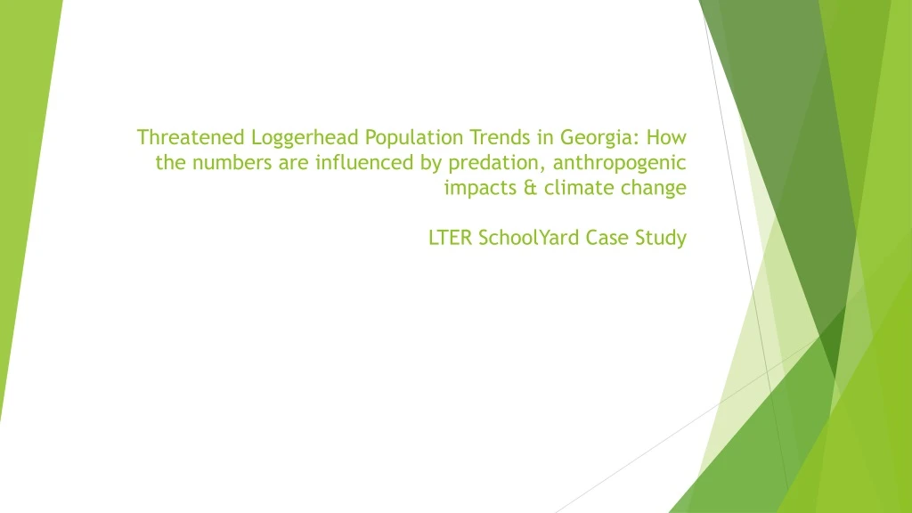 threatened loggerhead population trends