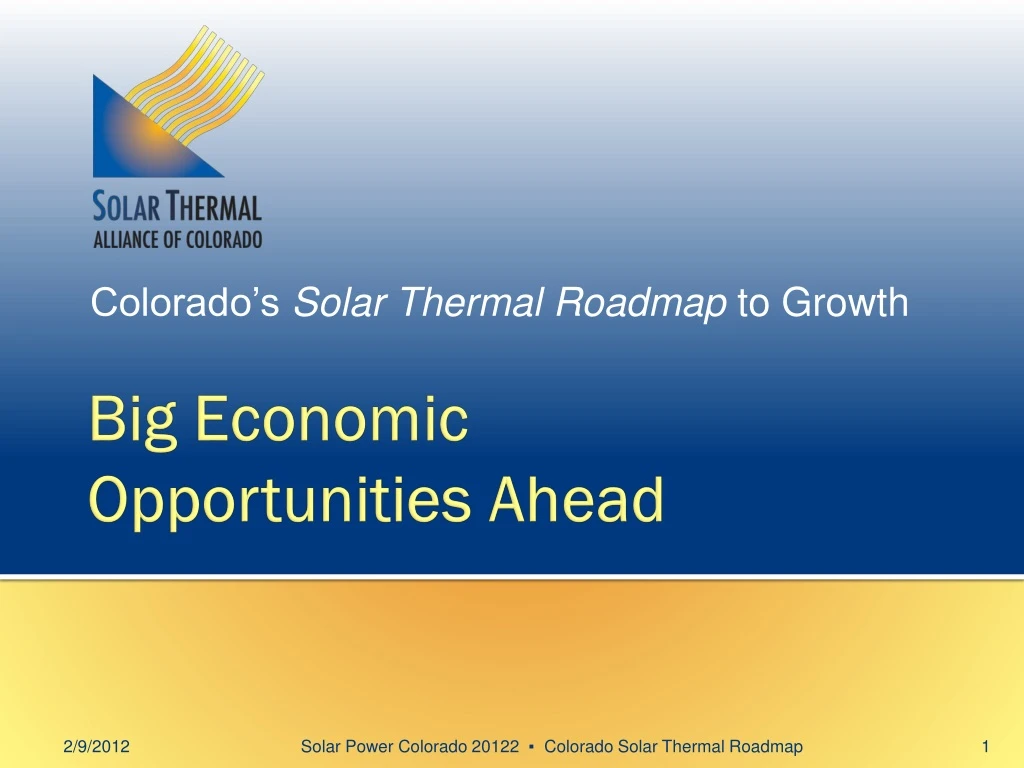 colorado s solar thermal roadmap to growth