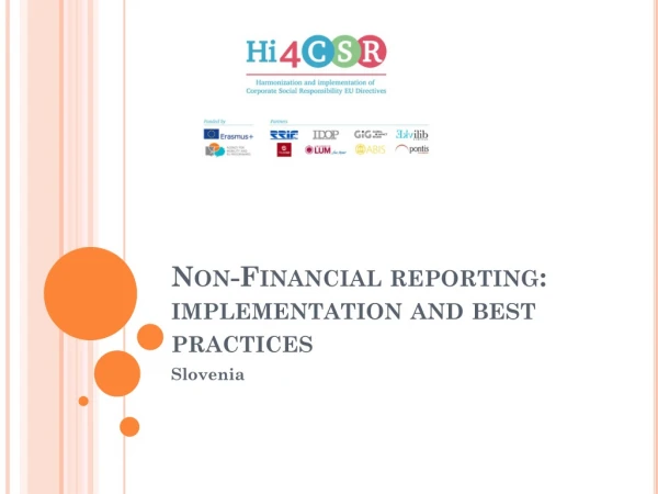 Non-Financial reporting: implementation and best practices