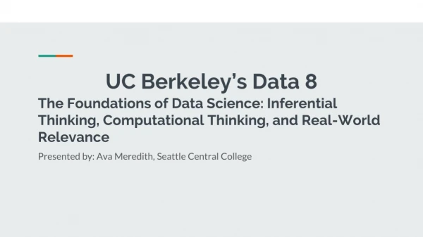 UC Berkeley’s Data 8