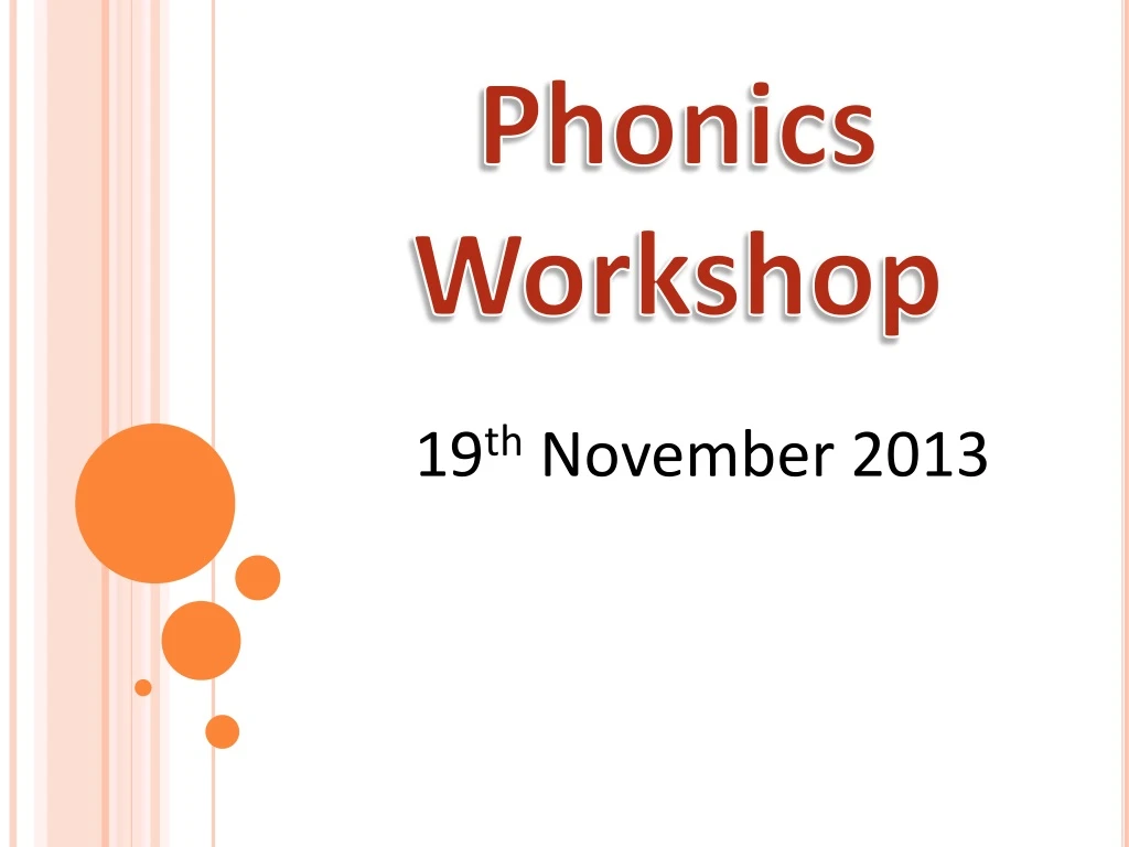 phonics workshop