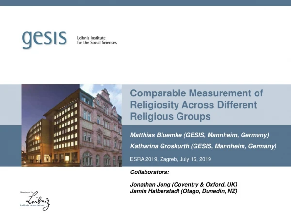 Comparable Measurement of Religiosity Across Different Religious Groups