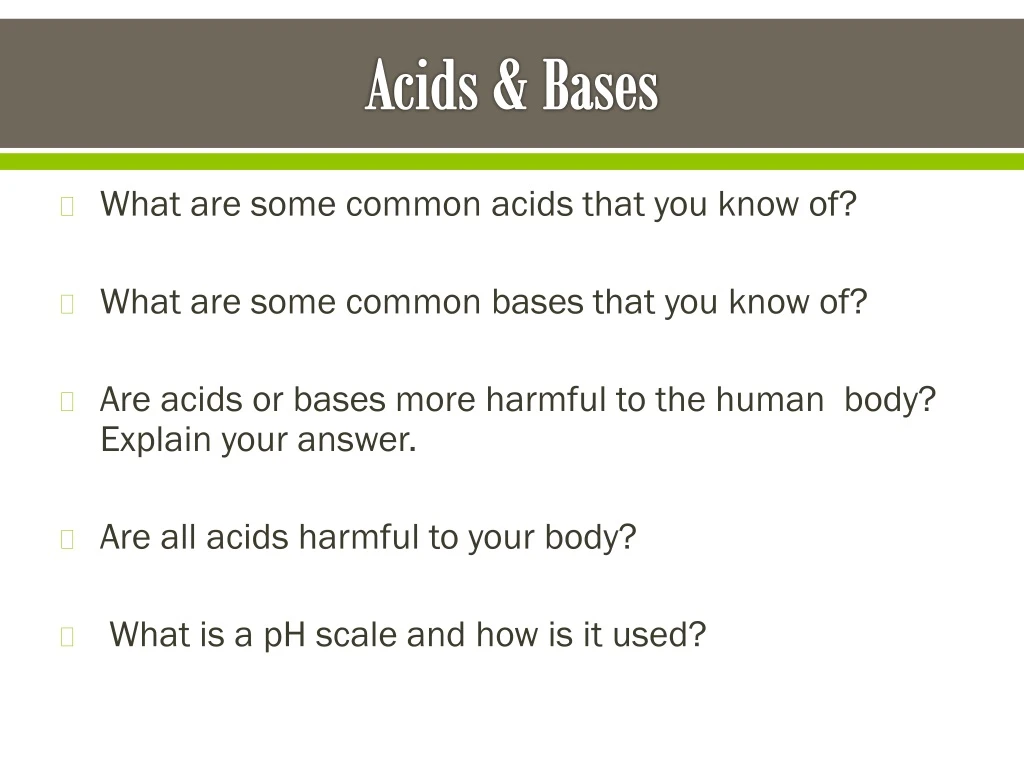 acids bases