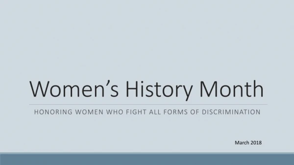 Women’s History Month