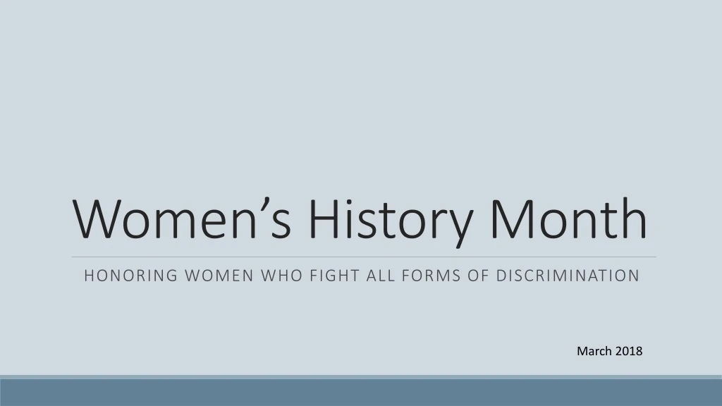 women s history month