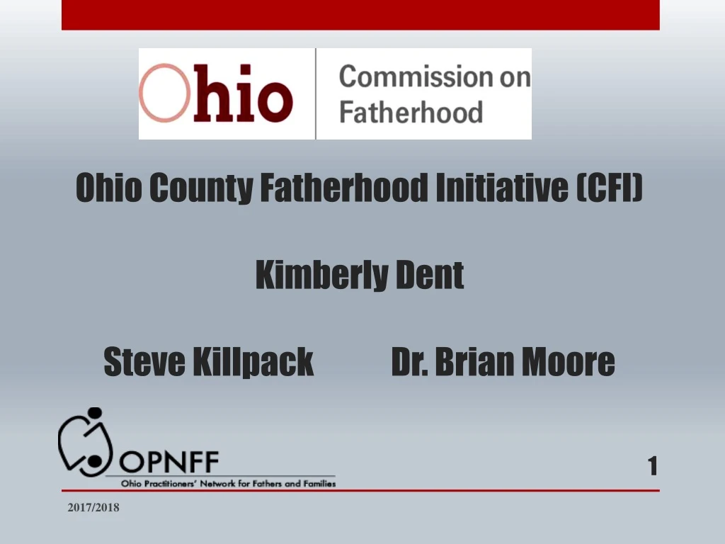 ohio county fatherhood initiative cfi kimberly dent steve killpack dr brian moore