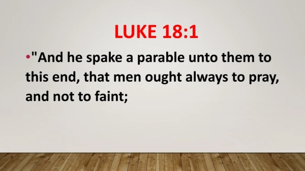 Luke 18:1