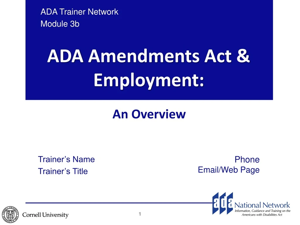 ada amendments act employment