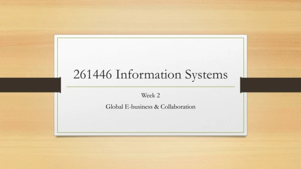 261446 Information Systems