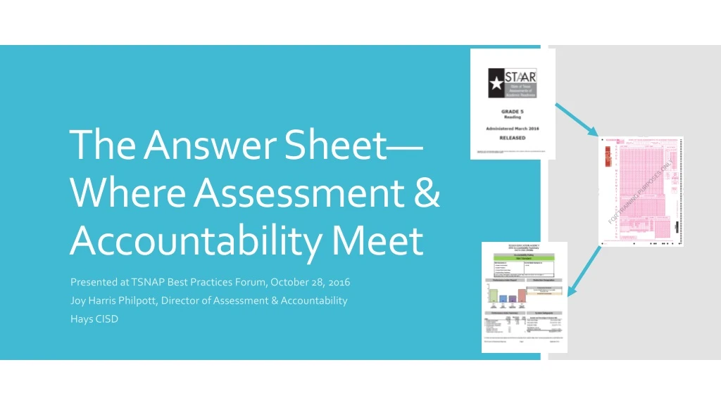 the answer sheet where assessment accountability meet