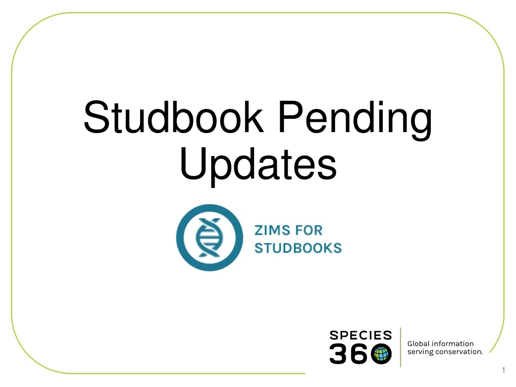 studbook pending updates