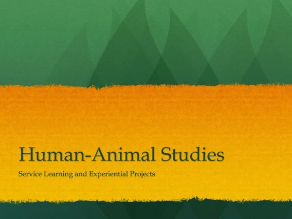 Human-Animal Studies