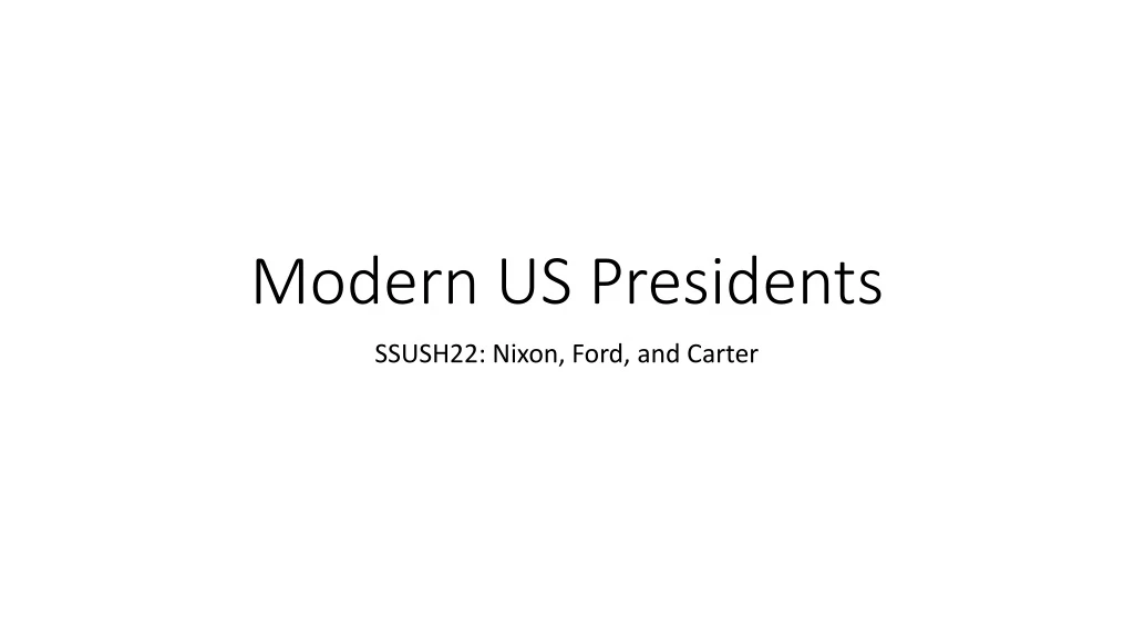 modern us presidents