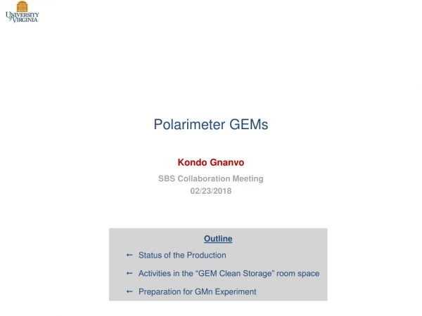 Polarimeter GEMs