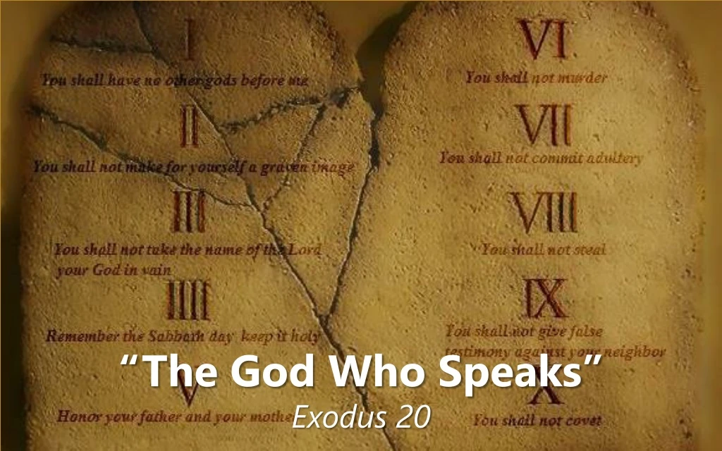 the god who speaks exodus 20
