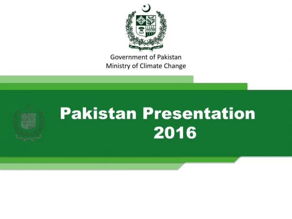 Pakistan Presentation 2016