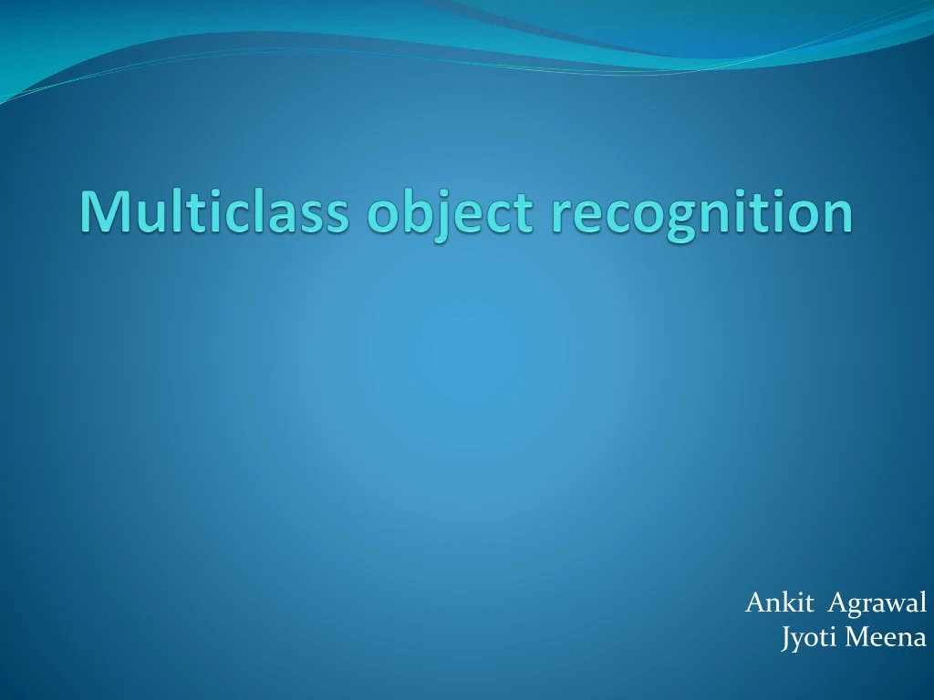 multiclass object recognition