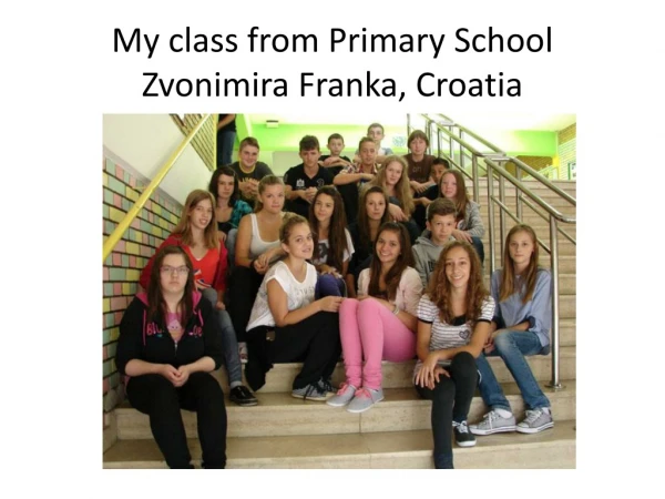 My class from Primary School Zvonimira Franka, Croatia