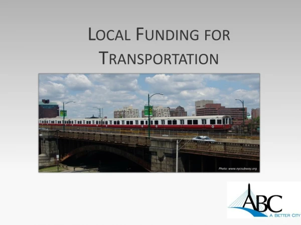 Local Funding for Transportation