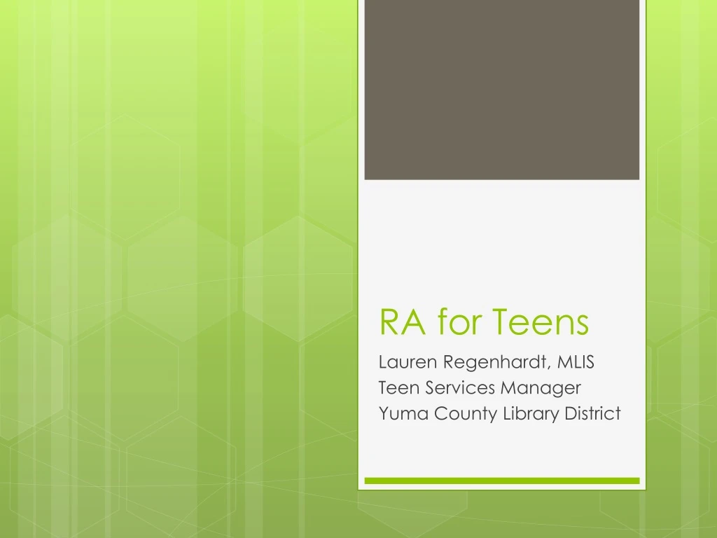 ra for teens