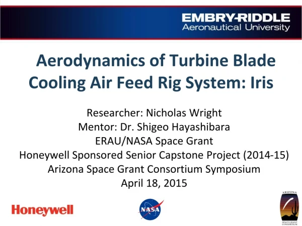Aerodynamics of Turbine Blade Cooling Air Feed Rig System : Iris