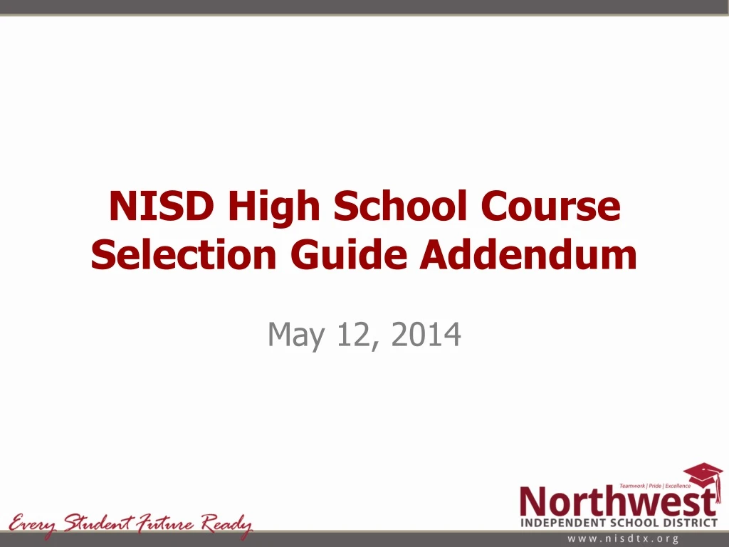 nisd high school course selection guide addendum