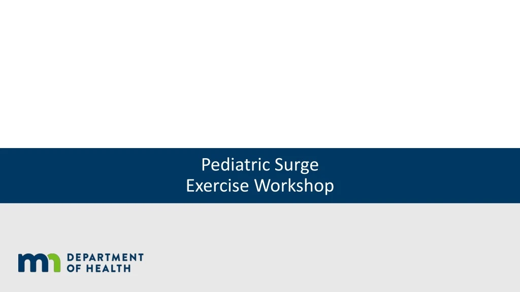 pediatric surge exercise workshop