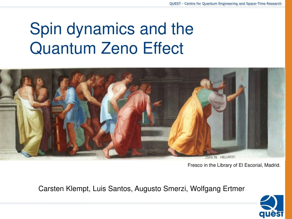 spin dynamics and the quantum zeno effect