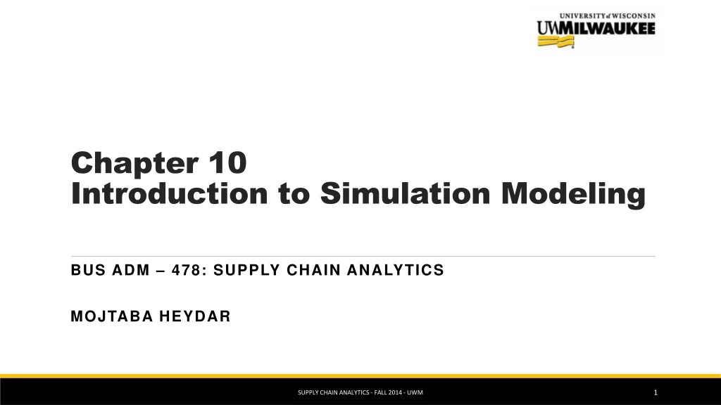 chapter 10 introduction to simulation modeling